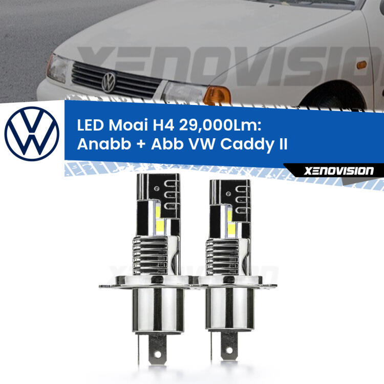 <strong>Kit Anabbaglianti LED per VW Caddy II</strong>  1996 - 2004</strong>: 29.000Lumen, canbus, fatti per durare. Qualità Massima Garantita.