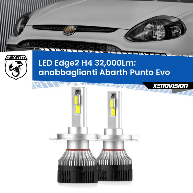 <p><strong>Kit anabbaglianti LED H4 per Abarth Punto Evo</strong>  2010 - 2014. </strong>Potenza smisurata, taglio di luce perfetto. Super canbus. Qualità Massima.</p>