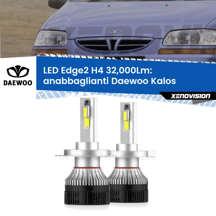 <p><strong>Kit anabbaglianti LED H4 per Daewoo Kalos</strong>  2002 - 2004. </strong>Potenza smisurata, taglio di luce perfetto. Super canbus. Qualità Massima.</p>