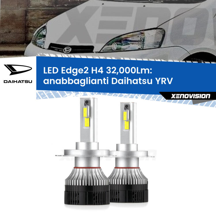 <p><strong>Kit anabbaglianti LED H4 per Daihatsu YRV</strong>  2000 - 2005. </strong>Potenza smisurata, taglio di luce perfetto. Super canbus. Qualità Massima.</p>