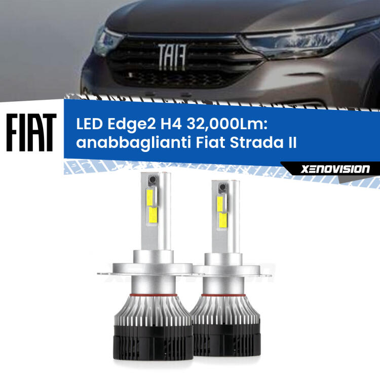 <p><strong>Kit anabbaglianti LED H4 per Fiat Strada</strong> II prima serie. </strong>Potenza smisurata, taglio di luce perfetto. Super canbus. Qualità Massima.</p>