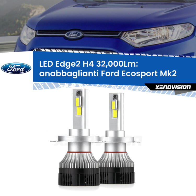 <p><strong>Kit anabbaglianti LED H4 per Ford Ecosport</strong> II 1ª serie. </strong>Potenza smisurata, taglio di luce perfetto. Super canbus. Qualità Massima.</p>
