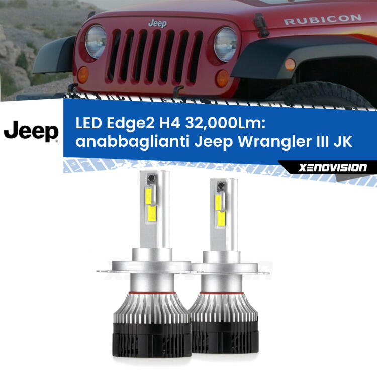 <p><strong>Kit anabbaglianti LED H4 per Jeep Wrangler III</strong> JK 2006 - 2016. </strong>Potenza smisurata, taglio di luce perfetto. Super canbus. Qualità Massima.</p>