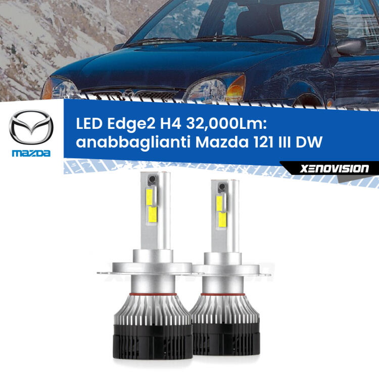 <p><strong>Kit anabbaglianti LED H4 per Mazda 121 III</strong> DW 1999 - 2003. </strong>Potenza smisurata, taglio di luce perfetto. Super canbus. Qualità Massima.</p>