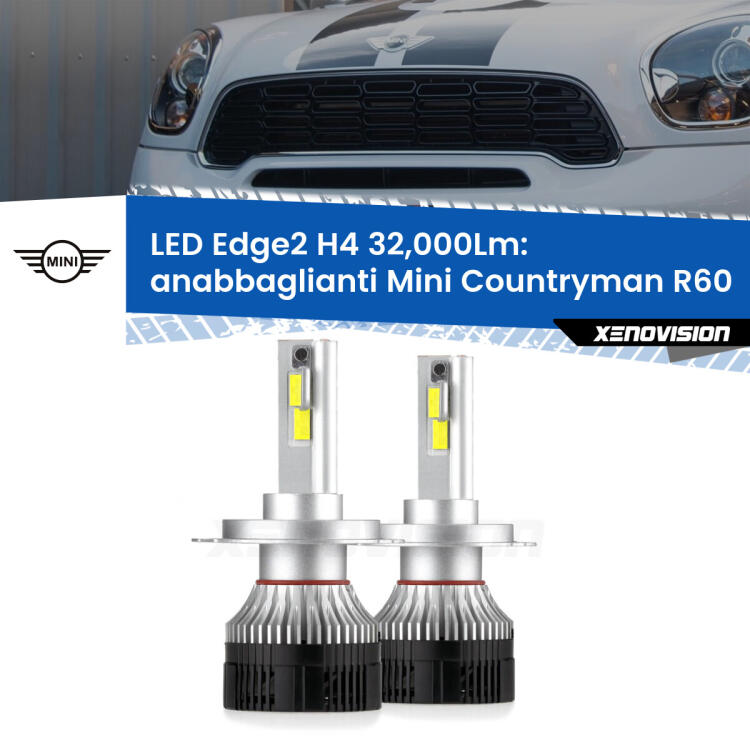 <p><strong>Kit anabbaglianti LED H4 per Mini Countryman</strong> R60 2010 - 2016. </strong>Potenza smisurata, taglio di luce perfetto. Super canbus. Qualità Massima.</p>