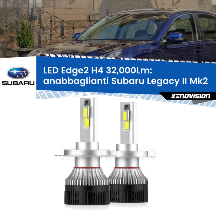 <p><strong>Kit anabbaglianti LED H4 per Subaru Legacy II</strong> Mk2 1994 - 1999. </strong>Potenza smisurata, taglio di luce perfetto. Super canbus. Qualità Massima.</p>