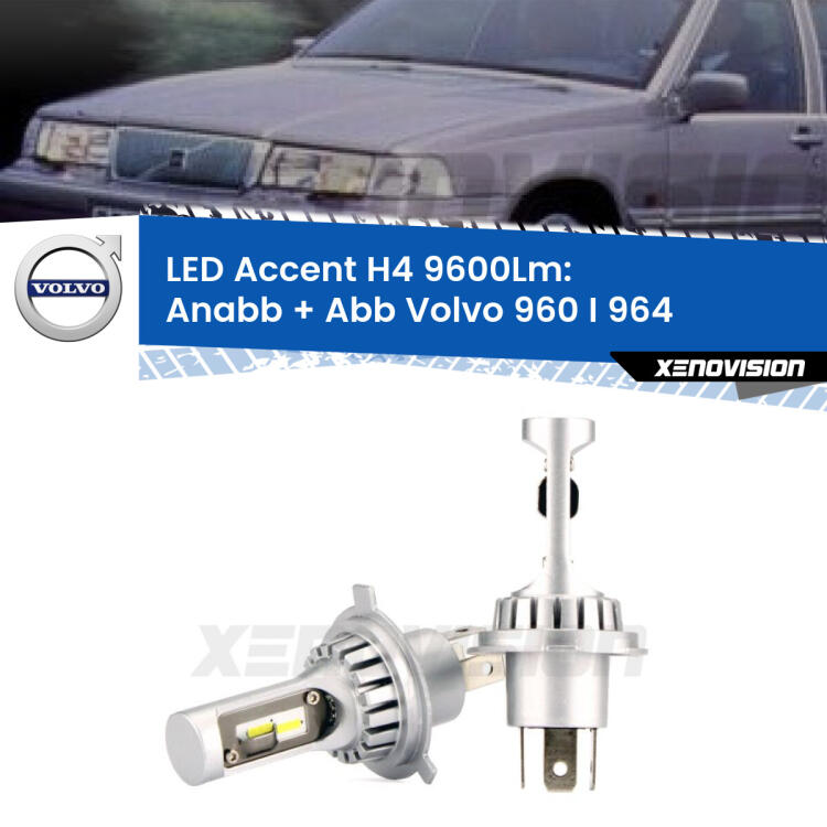 <strong>Kit LED per anabbaglianti + abbaglianti 960 I</strong> 964 1990 - 1994.</strong> Coppia lampade <strong>H4</strong> doppia intensità senza ventola e ultracompatte per installazioni in fari senza spazi.