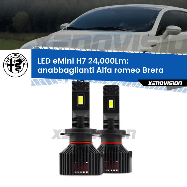 <strong>Kit LED anabbaglianti per Alfa romeo Brera</strong>  2006 - 2010. </strong>Include due lampade Canbus H7 Brightstar da 24,000 Lumen. Qualità Massima.