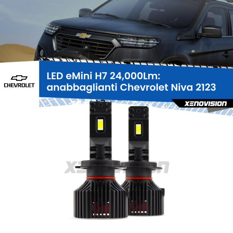<strong>Kit LED anabbaglianti per Chevrolet Niva</strong> 2123 2002 - 2009. </strong>Include due lampade Canbus H7 Brightstar da 24,000 Lumen. Qualità Massima.