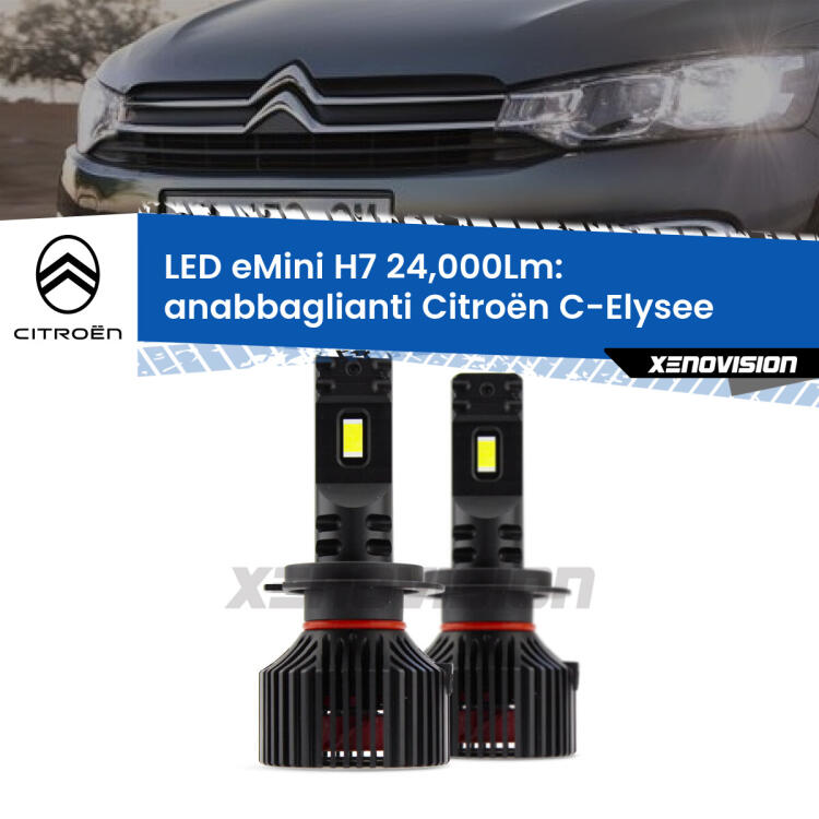 <strong>Kit LED anabbaglianti per Citroën C-Elysee</strong>  2012 in poi. </strong>Include due lampade Canbus H7 Brightstar da 24,000 Lumen. Qualità Massima.