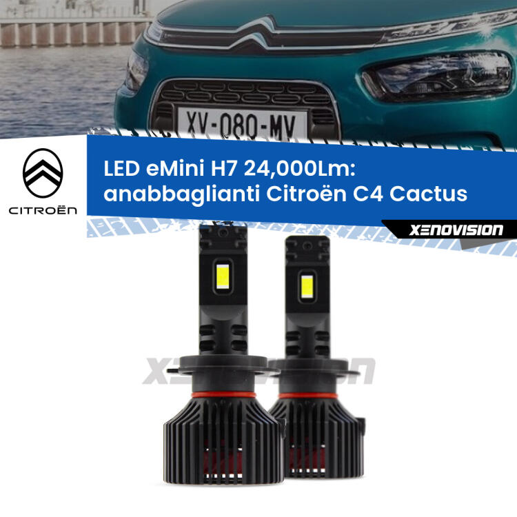 <strong>Kit LED anabbaglianti per Citroën C4 Cactus</strong>  2014 in poi. </strong>Include due lampade Canbus H7 Brightstar da 24,000 Lumen. Qualità Massima.