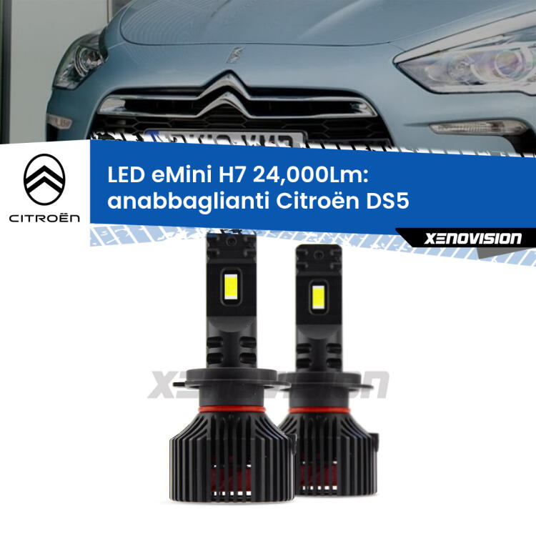 <strong>Kit LED anabbaglianti per Citroën DS5</strong>  2011 - 2015. </strong>Include due lampade Canbus H7 Brightstar da 24,000 Lumen. Qualità Massima.