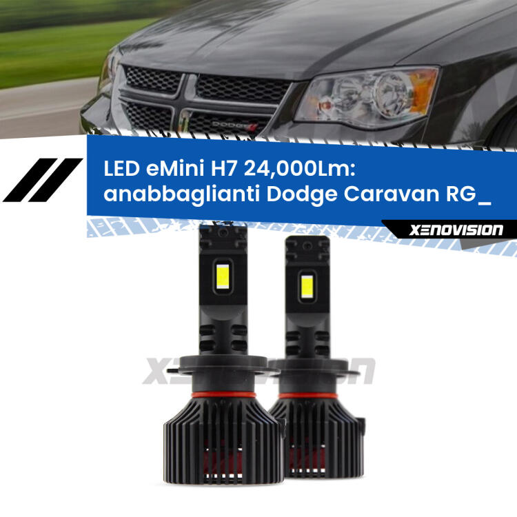 <strong>Kit LED anabbaglianti per Dodge Caravan</strong> RG_ 2000 - 2007. </strong>Include due lampade Canbus H7 Brightstar da 24,000 Lumen. Qualità Massima.