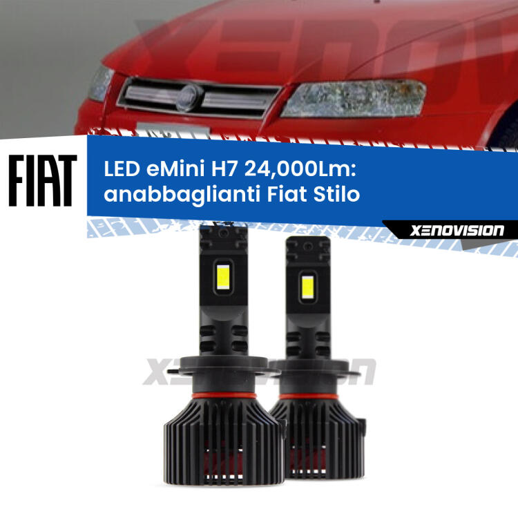 <strong>Kit LED anabbaglianti per Fiat Stilo</strong>  2001 - 2006. </strong>Include due lampade Canbus H7 Brightstar da 24,000 Lumen. Qualità Massima.