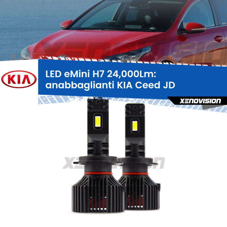 <strong>Kit LED anabbaglianti per KIA Ceed</strong> JD 2012 - 2017. </strong>Include due lampade Canbus H7 Brightstar da 24,000 Lumen. Qualità Massima.