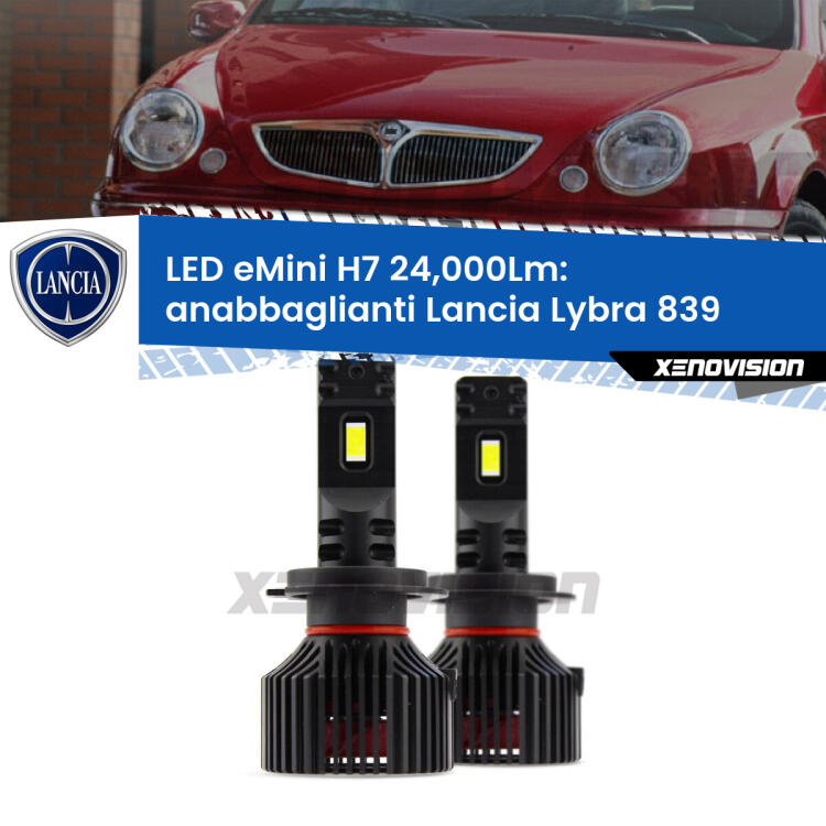 <strong>Kit LED anabbaglianti per Lancia Lybra</strong> 839 1999 - 2005. </strong>Include due lampade Canbus H7 Brightstar da 24,000 Lumen. Qualità Massima.