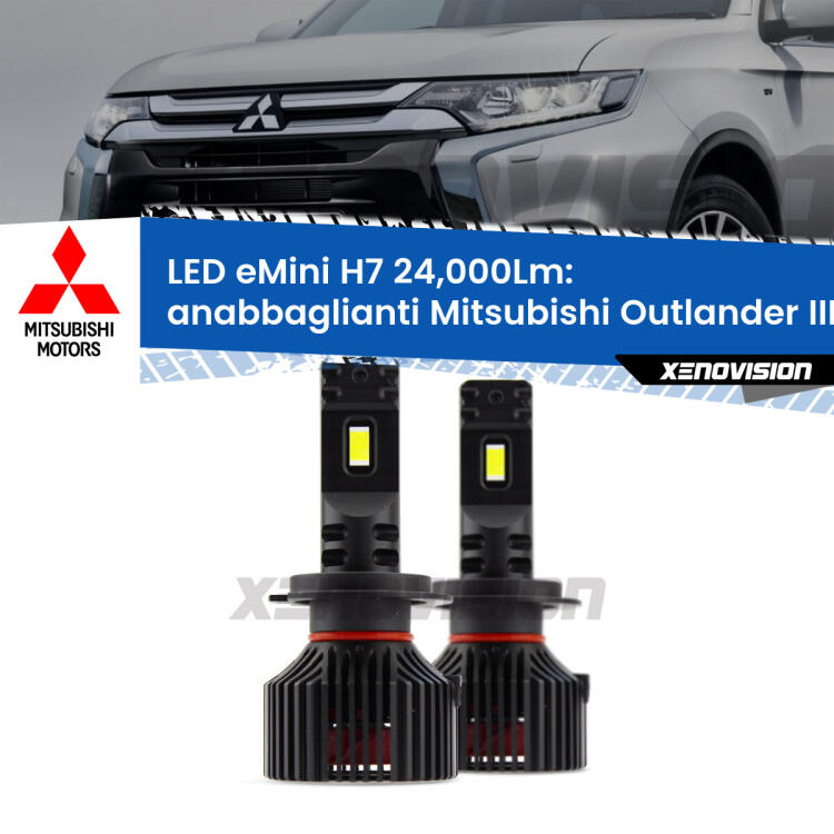<strong>Kit LED anabbaglianti per Mitsubishi Outlander III</strong> GF 2012 - 2020. </strong>Include due lampade Canbus H7 Brightstar da 24,000 Lumen. Qualità Massima.