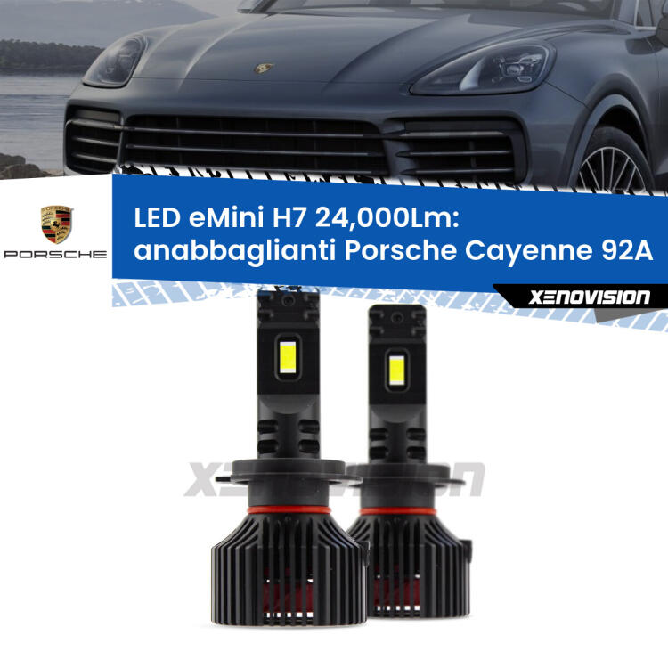 <strong>Kit LED anabbaglianti per Porsche Cayenne</strong> 92A 2010 in poi. </strong>Include due lampade Canbus H7 Brightstar da 24,000 Lumen. Qualità Massima.