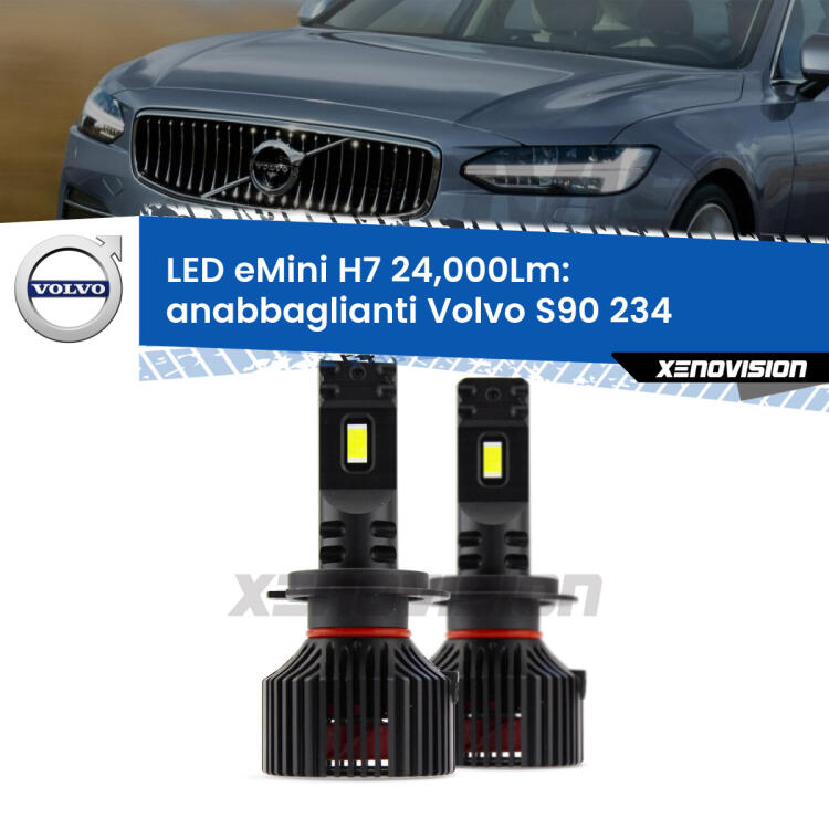 <strong>Kit LED anabbaglianti per Volvo S90</strong> 234 2016 in poi. </strong>Include due lampade Canbus H7 Brightstar da 24,000 Lumen. Qualità Massima.