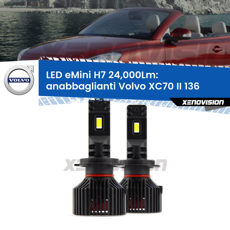 <strong>Kit LED anabbaglianti per Volvo XC70 II</strong> 136 2007 - 2015. </strong>Include due lampade Canbus H7 Brightstar da 24,000 Lumen. Qualità Massima.