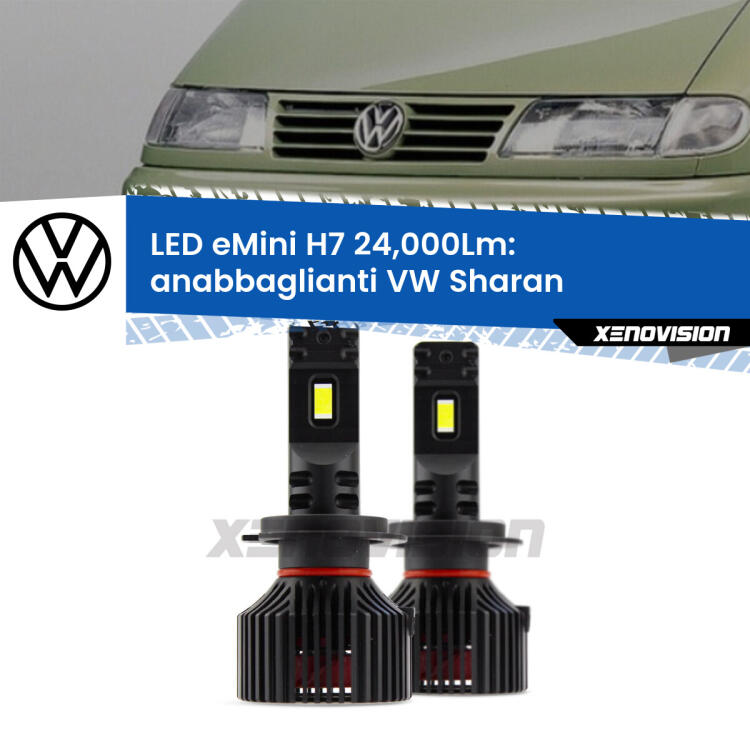 <strong>Kit LED anabbaglianti per VW Sharan</strong>  a parabola doppia. </strong>Include due lampade Canbus H7 Brightstar da 24,000 Lumen. Qualità Massima.