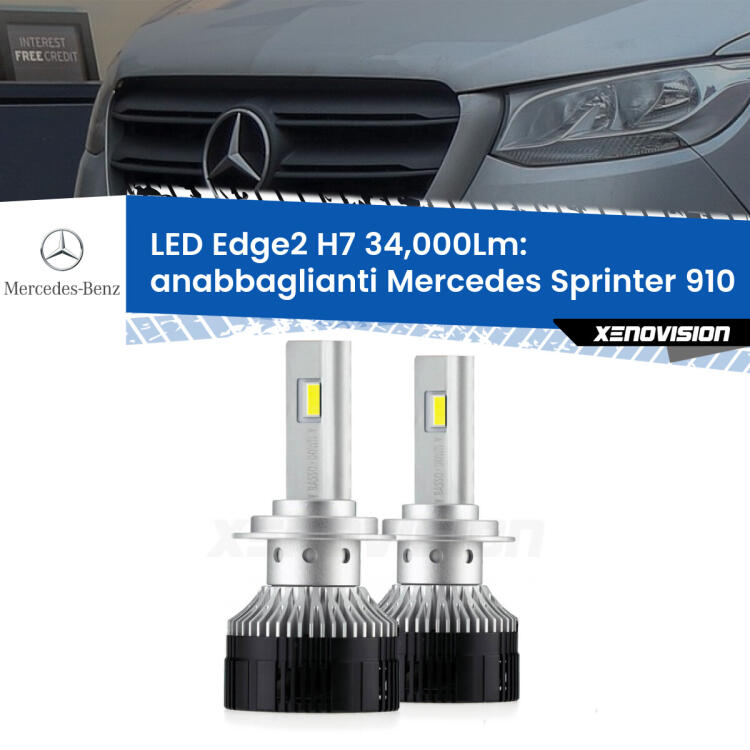 <strong>Kit anabbaglianti LED per Mercedes Sprinter</strong> 910 2018 in poi.</strong>.Coppia lampade <strong>H7</strong> modello Edge v3.0 di Xenovision.
