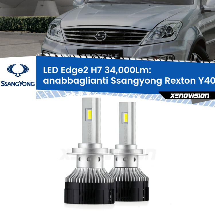 <strong>Kit anabbaglianti LED per Ssangyong Rexton</strong> Y400 2017 in poi.</strong>.Coppia lampade <strong>H7</strong> modello Edge v3.0 di Xenovision.