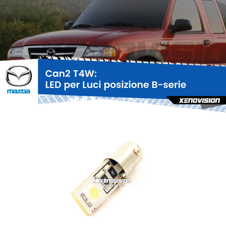 <p><span style="color: #626262;">2.0x volte più luce. LED Heavy Duty: indistruttibile. LED ideale per</span><span style="color: #626262;"> </span><span style="color: #626262;">luci posizione </span><span style="color: #626262;">Mazda B-serie.</span></p>