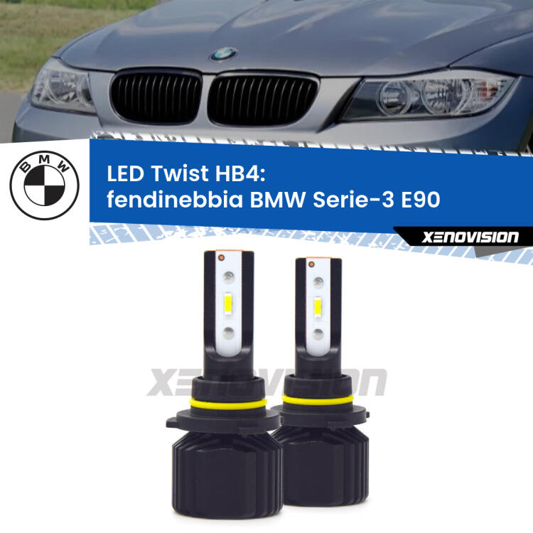 <strong>Kit fendinebbia LED</strong> HB4 per <strong>BMW Serie-3</strong> E90 Versione 1. Compatte, impermeabili, senza ventola: praticamente indistruttibili. Top Quality.