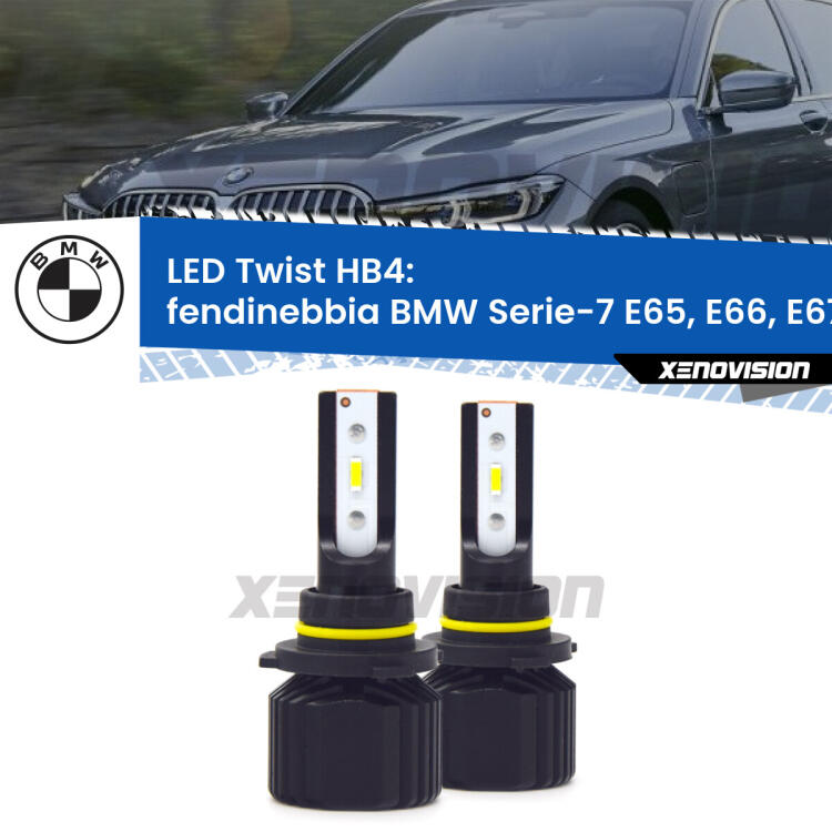 <strong>Kit fendinebbia LED</strong> HB4 per <strong>BMW Serie-7</strong> E65, E66, E67 2005 - 2008. Compatte, impermeabili, senza ventola: praticamente indistruttibili. Top Quality.