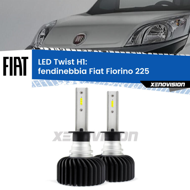 <strong>Kit fendinebbia LED</strong> H1 per <strong>Fiat Fiorino</strong> 225 2008 - 2021. Compatte, impermeabili, senza ventola: praticamente indistruttibili. Top Quality.