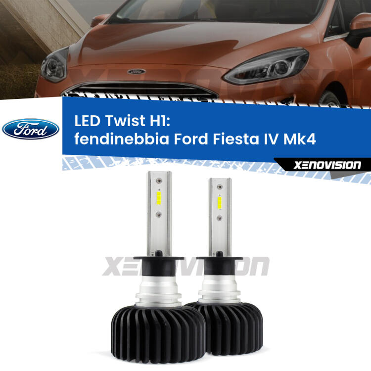 <strong>Kit fendinebbia LED</strong> H1 per <strong>Ford Fiesta</strong> Mk4 1995 - 2002. Compatte, impermeabili, senza ventola: praticamente indistruttibili. Top Quality.