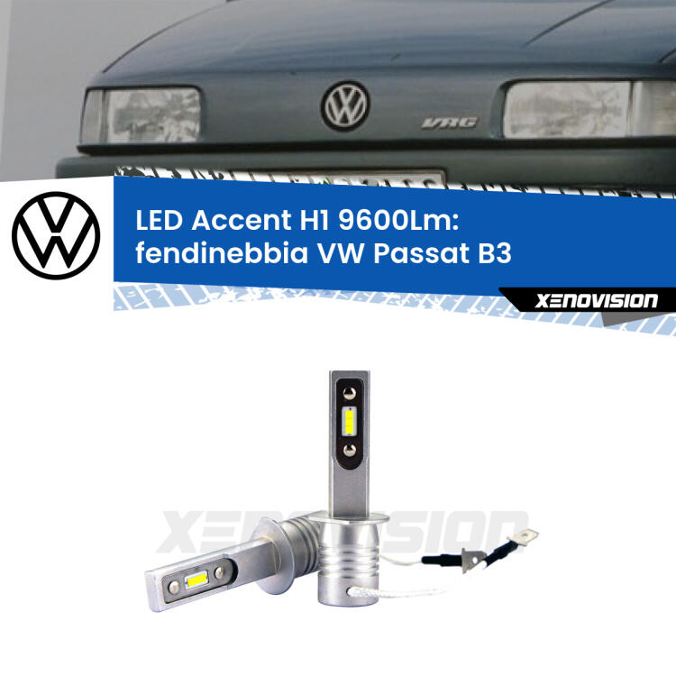 <strong>Kit LED Fendinebbia per VW Passat</strong> B3 1994 - 1996.</strong> Coppia lampade <strong>H1</strong> senza ventola e ultracompatte per installazioni in fari senza spazi.