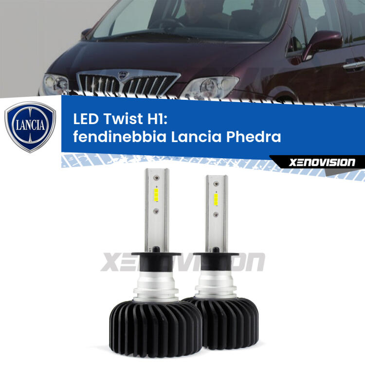 <strong>Kit fendinebbia LED</strong> H1 per <strong>Lancia Phedra</strong>  2002 - 2010. Compatte, impermeabili, senza ventola: praticamente indistruttibili. Top Quality.