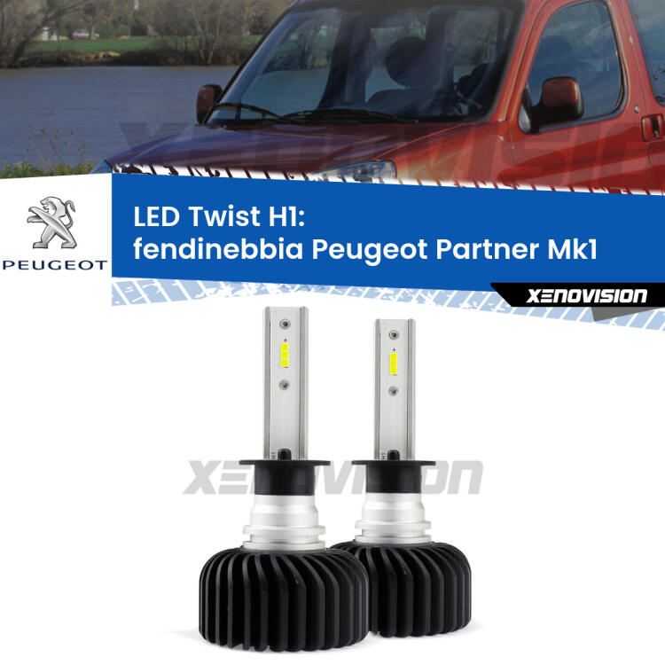 <strong>Kit fendinebbia LED</strong> H1 per <strong>Peugeot Partner</strong> Mk1 1996 - 2003. Compatte, impermeabili, senza ventola: praticamente indistruttibili. Top Quality.