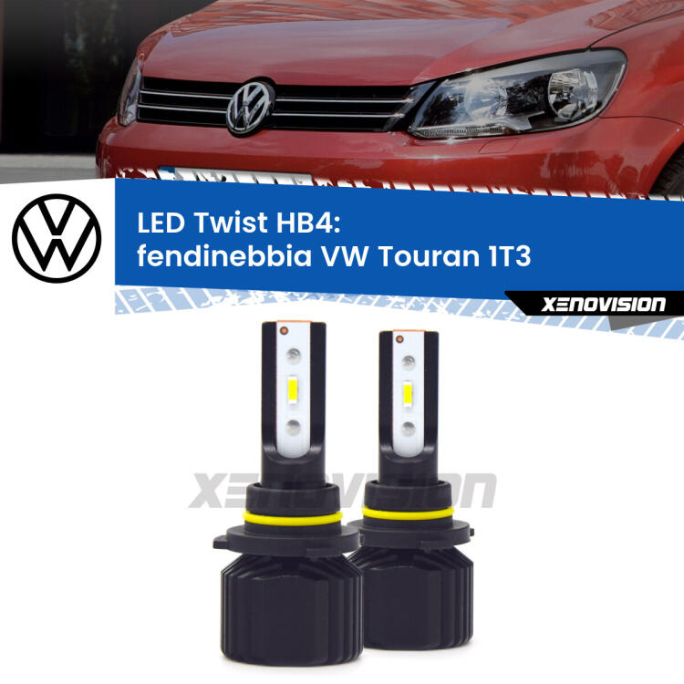 <strong>Kit fendinebbia LED</strong> HB4 per <strong>VW Touran</strong> 1T3 2010 - 2015. Compatte, impermeabili, senza ventola: praticamente indistruttibili. Top Quality.