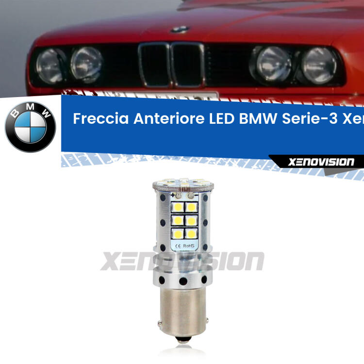 <strong>LED </strong><strong>P21W</strong><strong> p</strong><strong><strong>e</strong>r freccia anteriore BMW Serie-3</strong>. 8x volte più luce, No Hyperflash, dimensioni compatte. Qualità Massima.