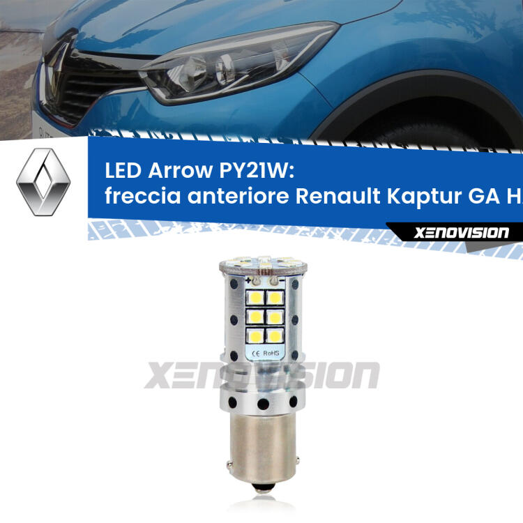 <strong>Freccia Anteriore LED no-spie per Renault Kaptur GA</strong> HA 2016 - 2018. Lampada <strong>PY21W</strong> modello top di gamma Arrow.