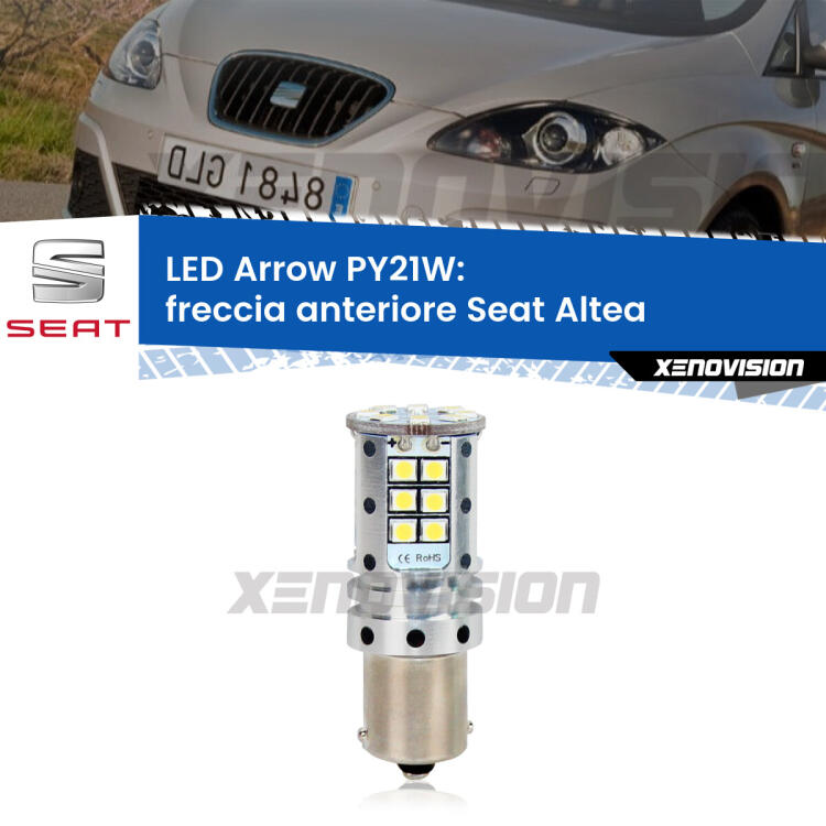 <strong>Freccia Anteriore LED no-spie per Seat Altea</strong>  2004 - 2010. Lampada <strong>PY21W</strong> modello top di gamma Arrow.