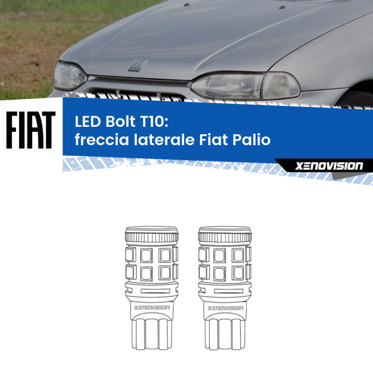 <strong>Freccia laterale LED per Fiat Palio</strong>  1996 - 2003. Coppia lampade <strong>T10</strong> modello Bolt canbus.