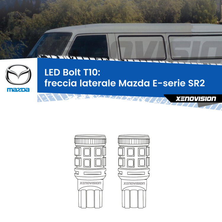 <strong>Freccia laterale LED per Mazda E-serie</strong> SR2 1985 - 2003. Coppia lampade <strong>T10</strong> modello Bolt canbus.
