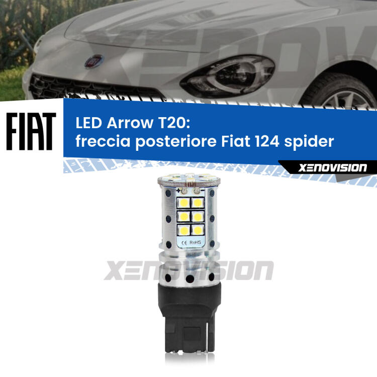 <strong>Freccia posteriore LED no-spie per Fiat 124 spider</strong>  2016 in poi. Lampada <strong>T20</strong> no Hyperflash modello Arrow.