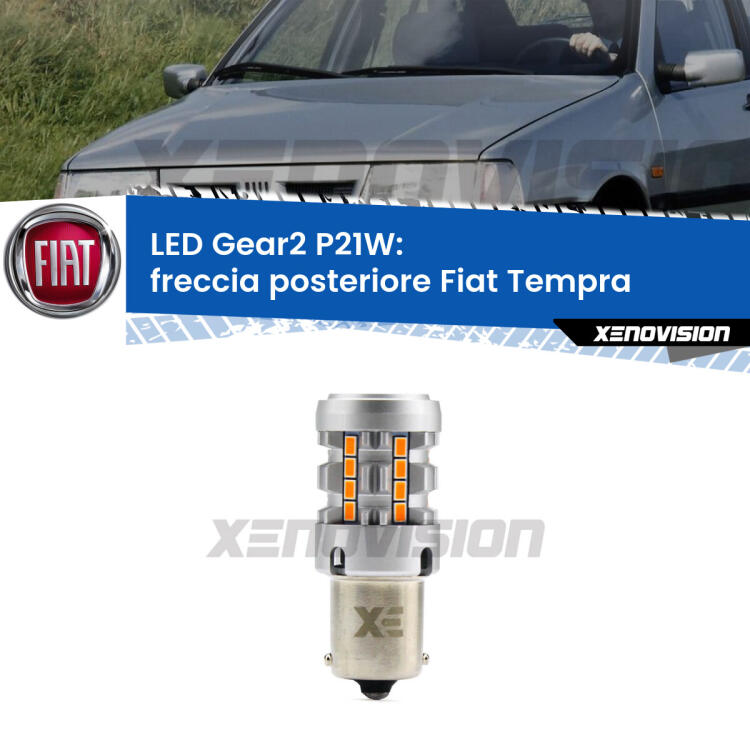 FINE SERIE: NO GARANZIA <strong>Freccia posteriore LED no-spie per Fiat Tempra</strong>  1990 - 1996. Lampada <strong>P21W</strong> modello Gear2 no Hyperflash.