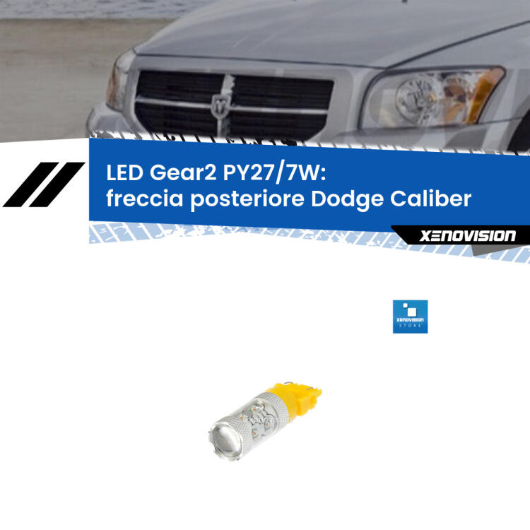 <strong>Freccia posteriore LED per Dodge Caliber</strong>  2006 - 2011. Lampada <strong>PY27/7W</strong> non canbus.