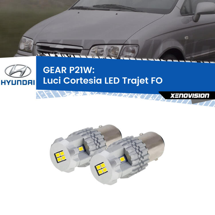 <strong>LED </strong><strong>Luci Cortesia Hyundai Trajet (FO) anteriori</strong> . Due lampade LED P21W effetto Stealth, ottima resa in ogni direzione, Qualità Massima.