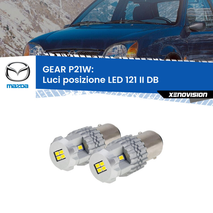 <strong>LED </strong><strong>Luci posizione Mazda 121 II (DB) 1990-1996</strong> . Due lampade LED P21W effetto Stealth, ottima resa in ogni direzione, Qualità Massima.