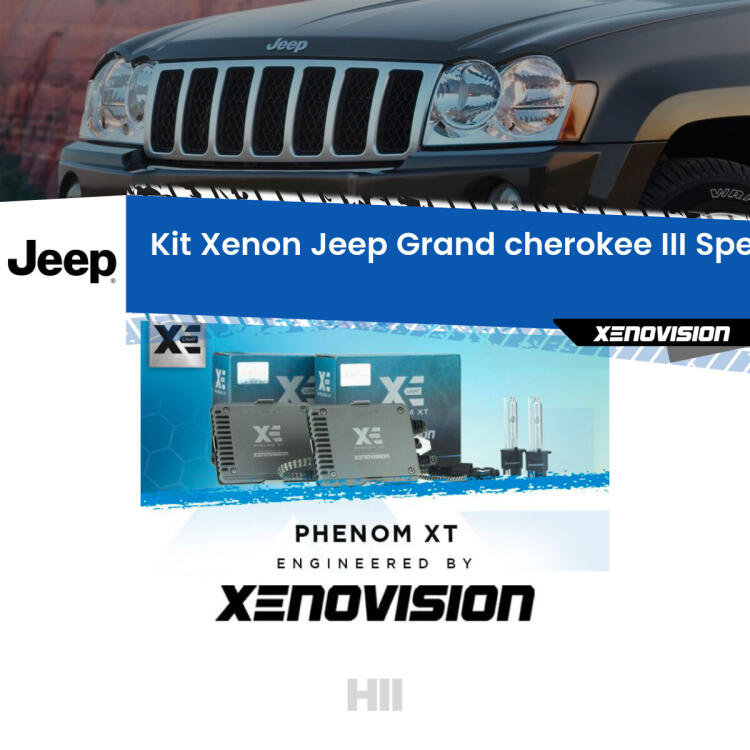 <strong>Kit Xenon </strong><strong>H11 </strong><strong>Professionale</strong> per Jeep Grand cherokee III WK (2005 - 2010). Taglio di luce perfetto, zero spie e riverberi. Leggendaria elettronica Canbus Xenovision. Qualità Massima Garantita.