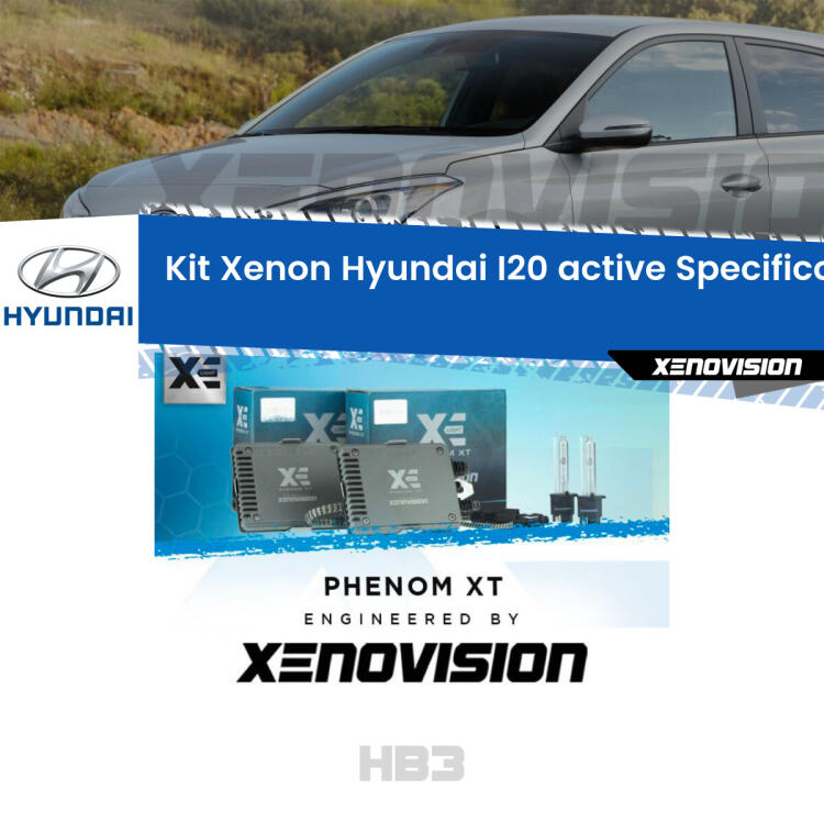 <strong>Kit Xenon </strong><strong>HB3 </strong><strong>Professionale</strong> per Hyundai I20 active. Taglio di luce perfetto, zero spie e riverberi. Leggendaria elettronica Canbus Xenovision. Qualità Massima Garantita.