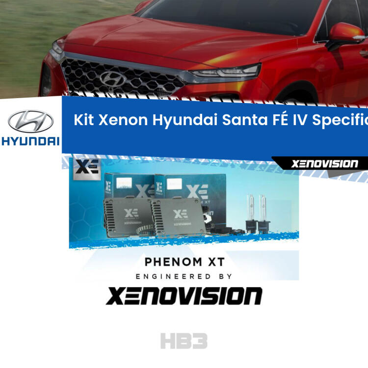<strong>Kit Xenon </strong><strong>HB3 </strong><strong>Professionale</strong> per Hyundai Santa FÉ IV. Taglio di luce perfetto, zero spie e riverberi. Leggendaria elettronica Canbus Xenovision. Qualità Massima Garantita.