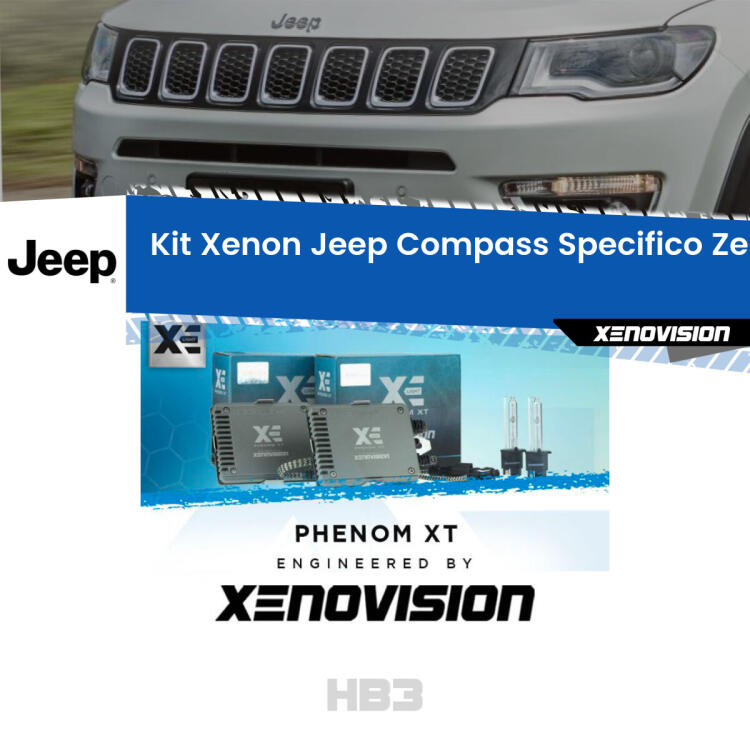 <strong>Kit Xenon </strong><strong>HB3 </strong><strong>Professionale</strong> per Jeep Compass. Taglio di luce perfetto, zero spie e riverberi. Leggendaria elettronica Canbus Xenovision. Qualità Massima Garantita.